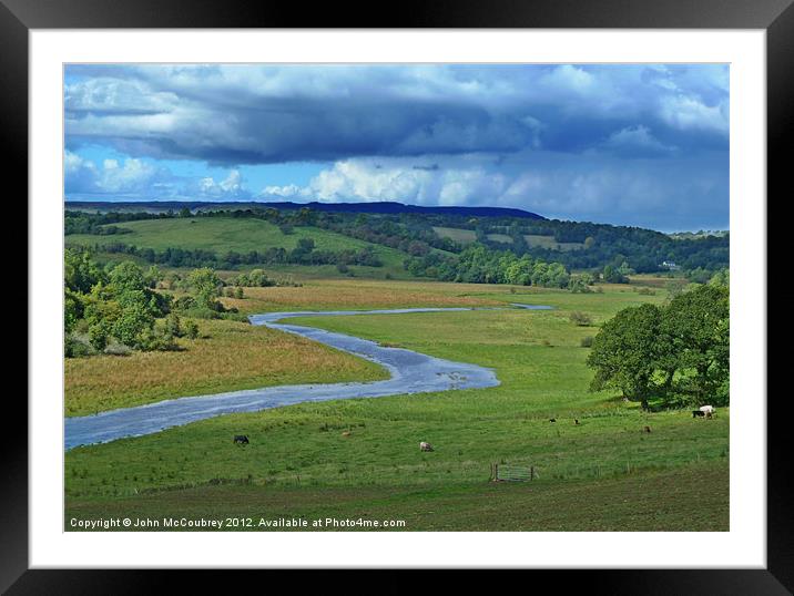 River Sillees in County Fermanagh Framed Mounted Print by John McCoubrey