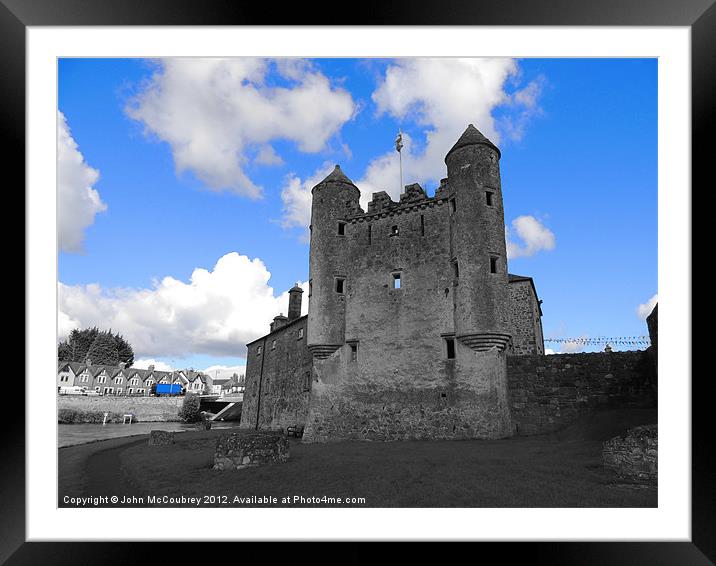 Enniskillen Castle Blue Colour Isolation Framed Mounted Print by John McCoubrey