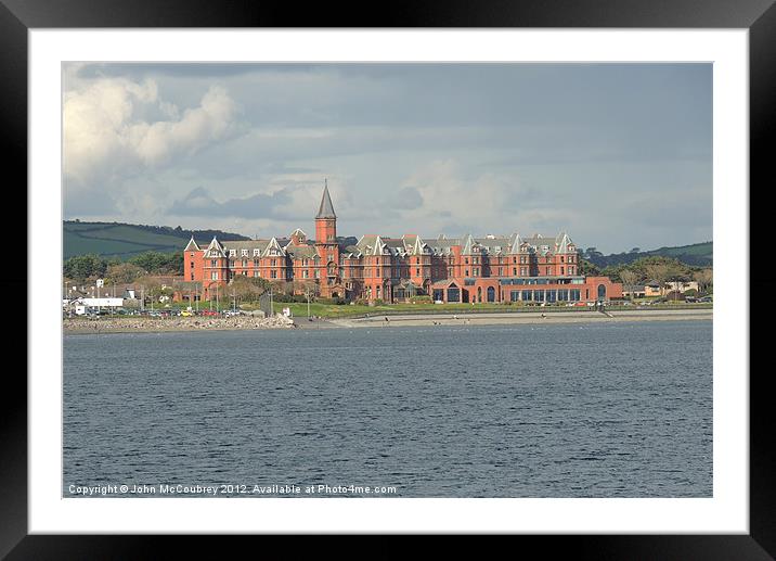 Slieve Donard Hotel in Newcastle Framed Mounted Print by John McCoubrey