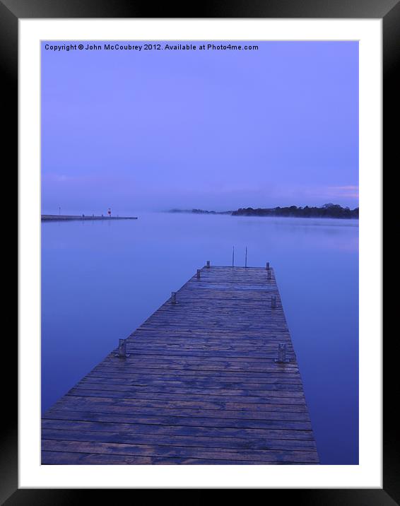 Lough Erne Jetty at Dawn Framed Mounted Print by John McCoubrey