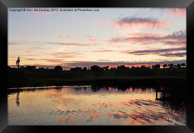 Lough Erne in County Fermanagh Framed Print by John McCoubrey