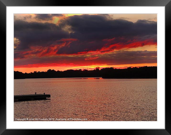 Sunset at Muckross Bay Framed Mounted Print by John McCoubrey