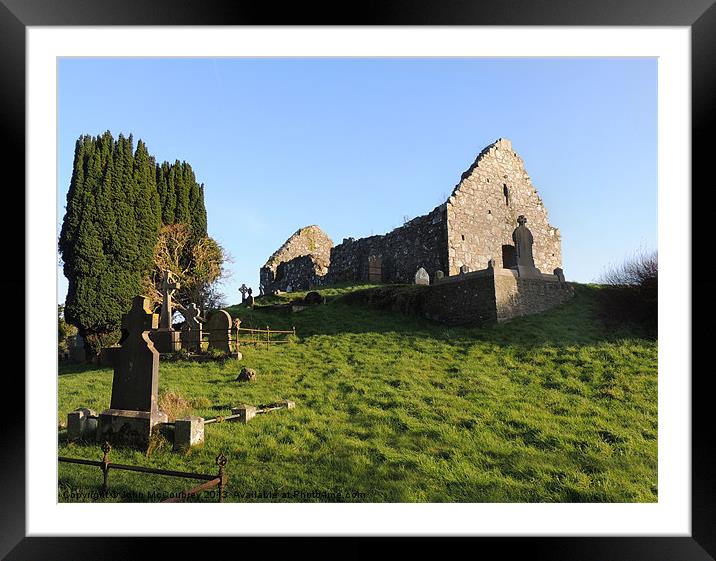 Loughinisland Historic Church Framed Mounted Print by John McCoubrey