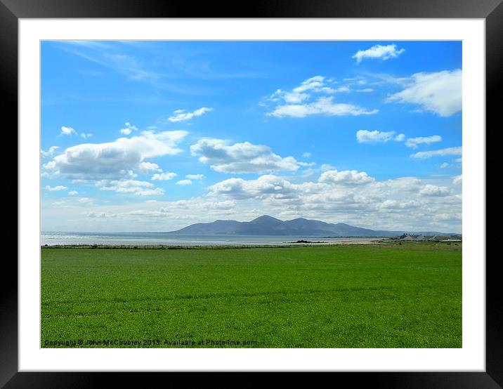 County Down in Summer Framed Mounted Print by John McCoubrey