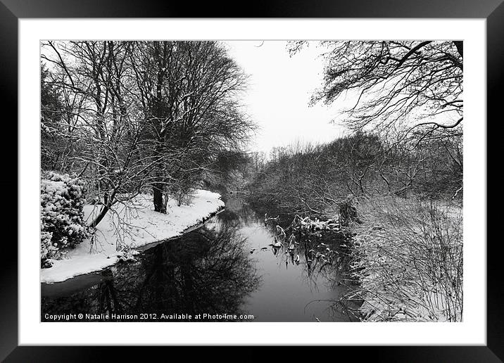 Snow Scene at Corpusty Framed Mounted Print by Natalie Harrison