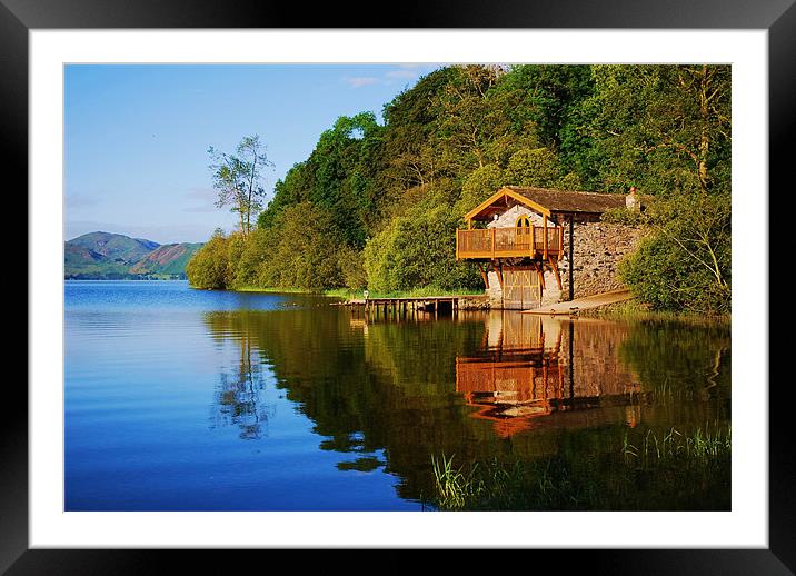    Duke of portlands boathouse Ullswater Framed Mounted Print by eric carpenter