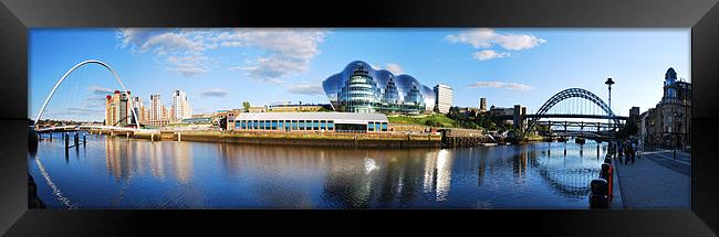 Newcastle Quayside Panorama Framed Print by eric carpenter