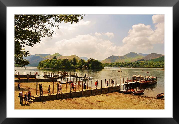 derwentwater boats Framed Mounted Print by eric carpenter
