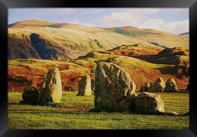 Castlerigg Monolith Framed Print by eric carpenter