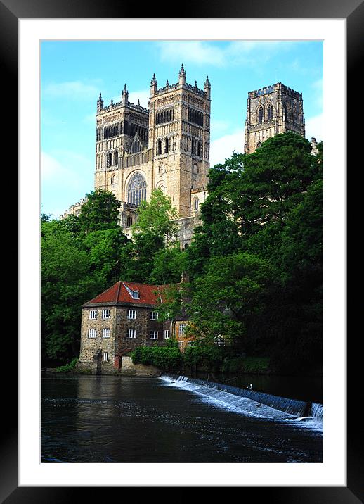 Durham Cathedral and  Fulling Mil Framed Mounted Print by eric carpenter