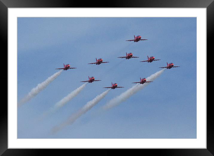 Red 9 red arrows Framed Mounted Print by eric carpenter