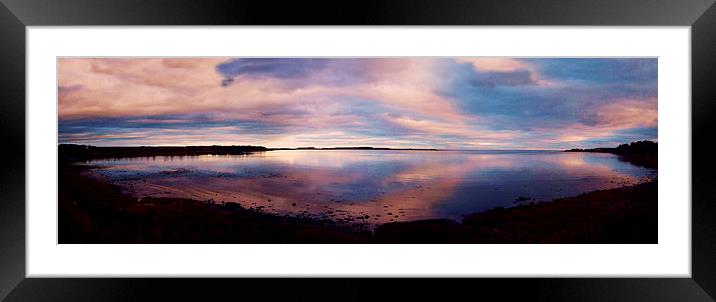 Colour abstract Budle Bay Framed Mounted Print by eric carpenter