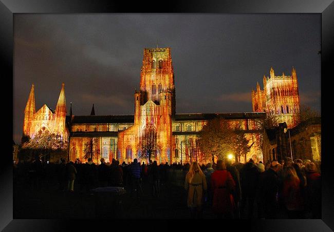 Durham Cathedral Lumiere Framed Print by eric carpenter