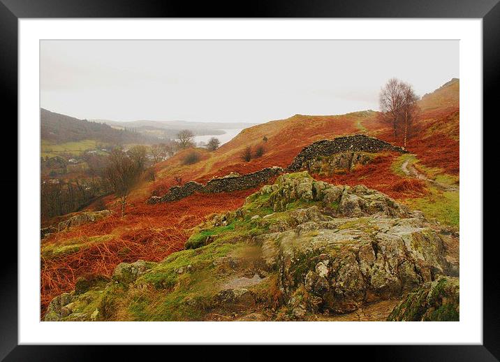 Loughrigg view Framed Mounted Print by eric carpenter
