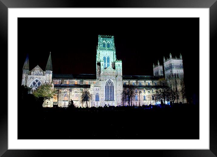  Durham, cathedral, lumiere, multi colour,landscap Framed Mounted Print by eric carpenter