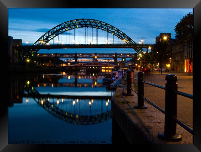 peaceful tyne  Framed Print by eric carpenter