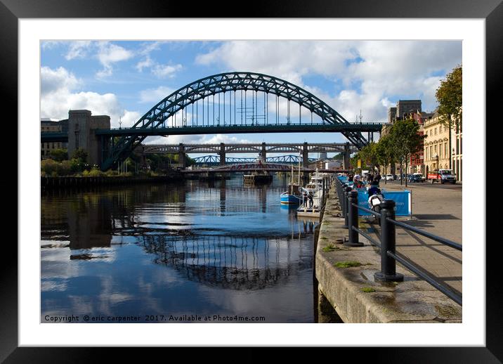 nice day on the tyne Framed Mounted Print by eric carpenter