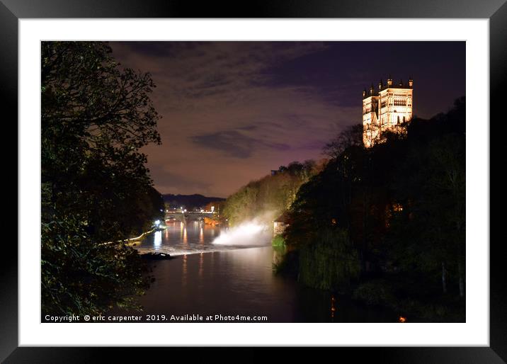 Durham Lumiere Night Framed Mounted Print by eric carpenter