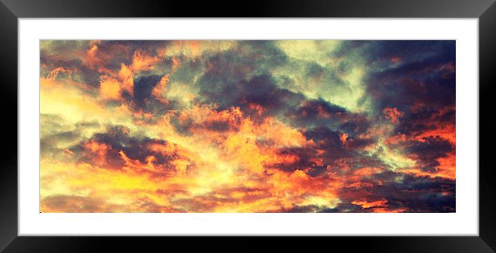 Sunset Storm Framed Mounted Print by Alex Hooker