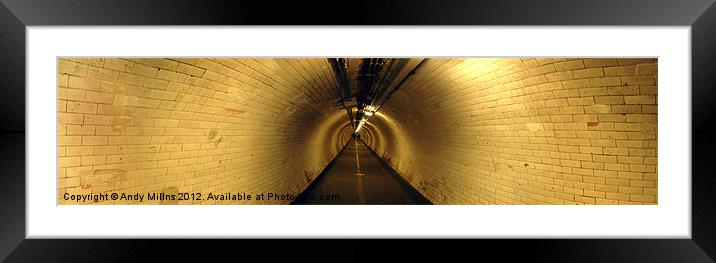 Greenwich Foot Tunnel Framed Mounted Print by Andy Millns