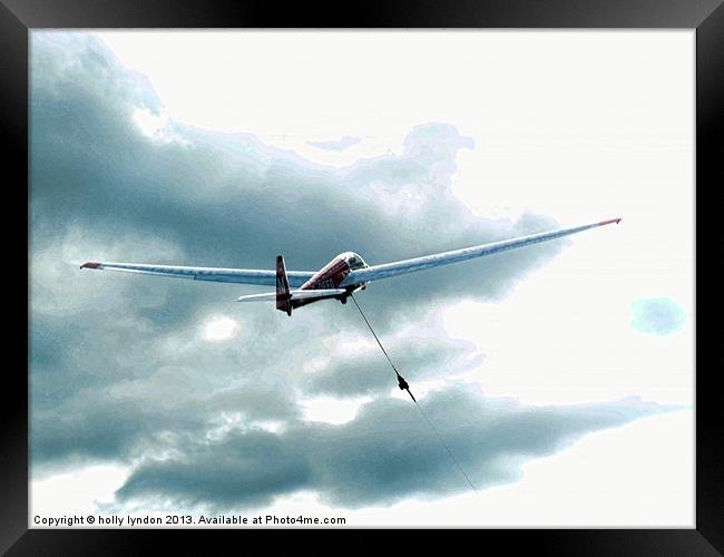 Glider Sky High Framed Print by holly lyndon