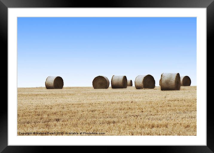 Hay Bales Framed Mounted Print by Natalie Durell
