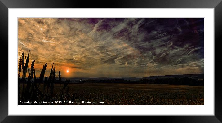 A DRAMATIC SUNSET Framed Mounted Print by Rob Toombs