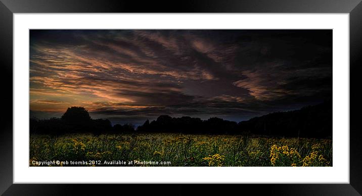 A CALM TWILIGHT Framed Mounted Print by Rob Toombs