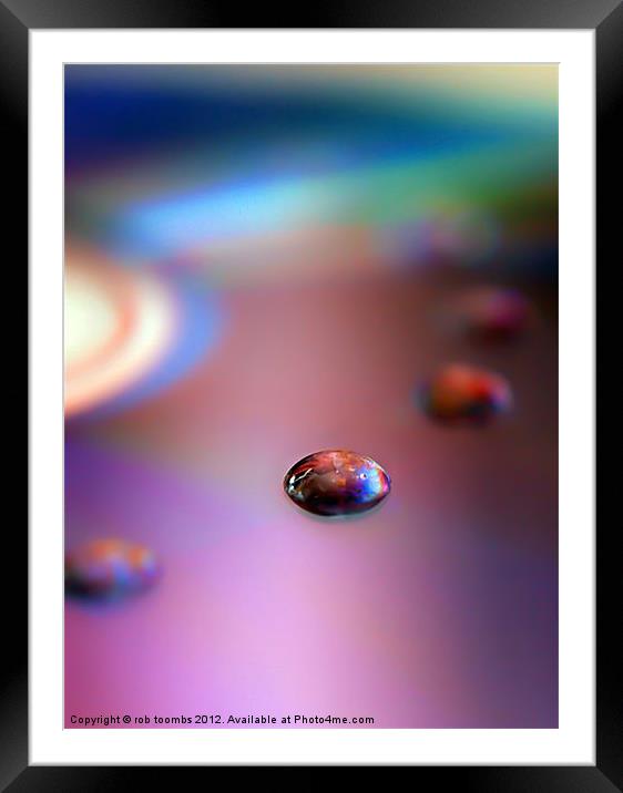 BUBBLE RAINBOW Framed Mounted Print by Rob Toombs