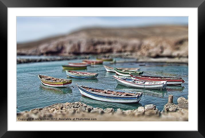TOY BOATS Framed Mounted Print by Rob Toombs