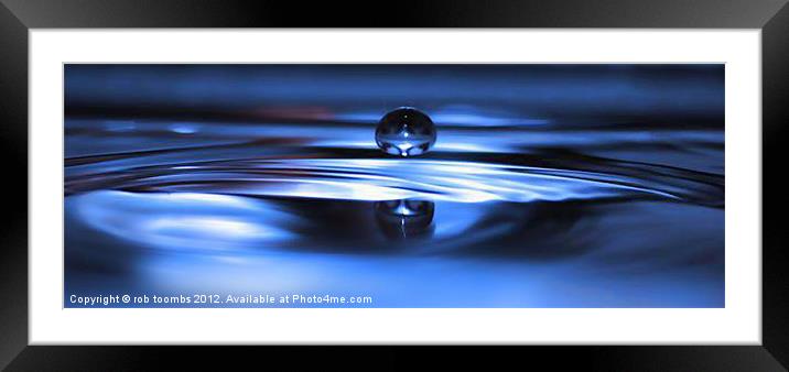 BLUE DROP Framed Mounted Print by Rob Toombs
