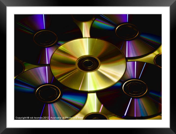 CD GLOW Framed Mounted Print by Rob Toombs