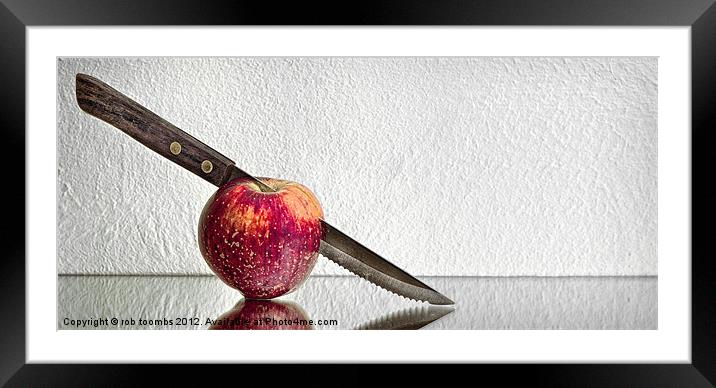 STILL LIFE & SLICED Framed Mounted Print by Rob Toombs