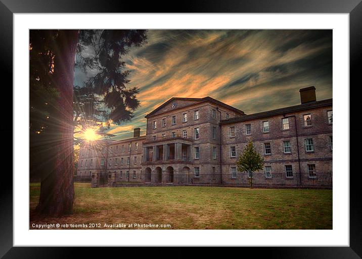 SUNSET OVER BARMING ASYLUM Framed Mounted Print by Rob Toombs