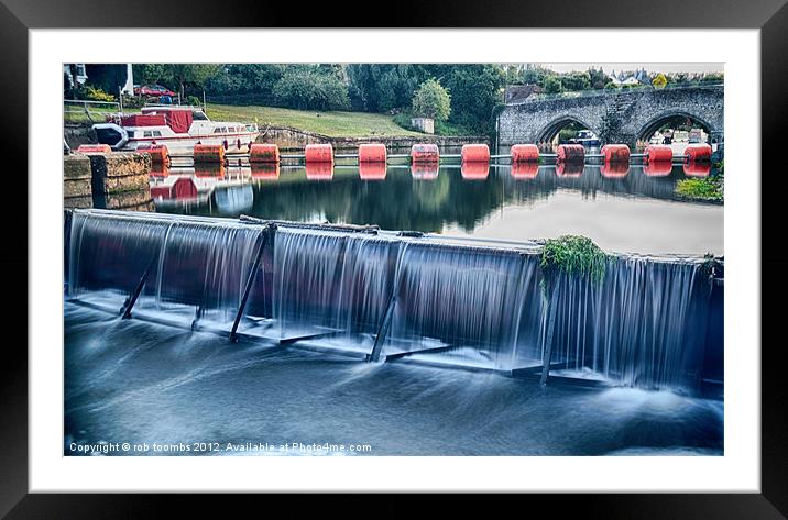 FARLEIGH WEIR Framed Mounted Print by Rob Toombs