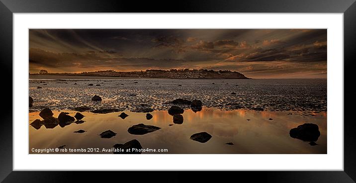 AN ISLAND SUNSET Framed Mounted Print by Rob Toombs