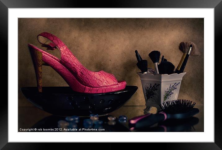 IT'S ALWAYS ABOUT THE SHOES Framed Mounted Print by Rob Toombs