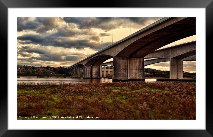 MEDWAY BRIDGE 2 Framed Mounted Print by Rob Toombs
