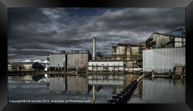 AN INDUSTRIAL REFLECTION 2 Framed Print by Rob Toombs