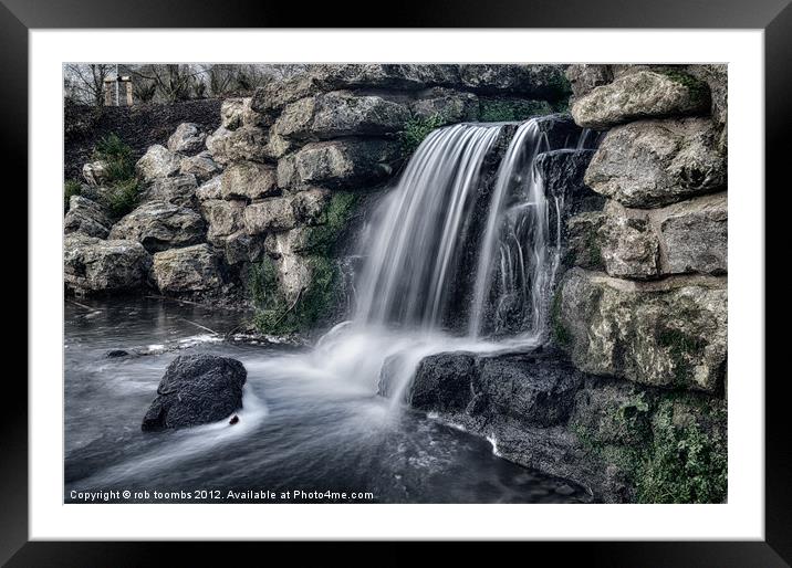 THE MOTE FALLS Framed Mounted Print by Rob Toombs