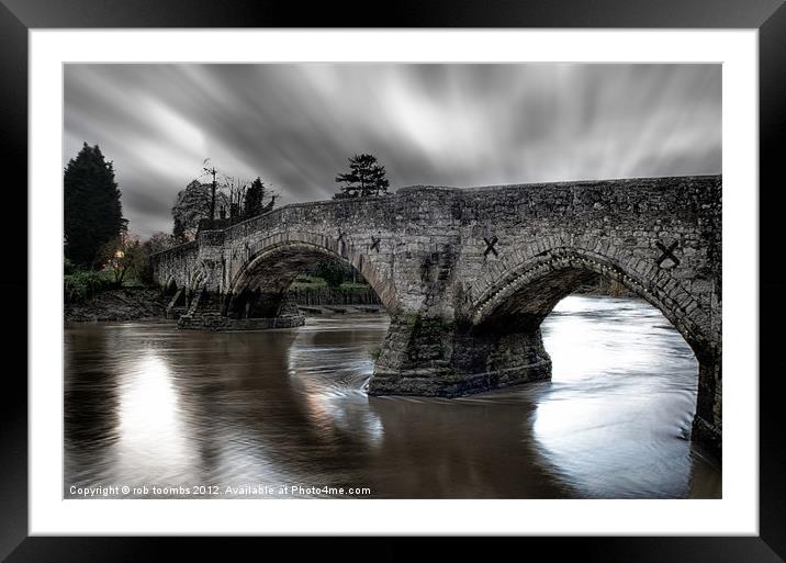 AYLESFORD BRIDGE Framed Mounted Print by Rob Toombs