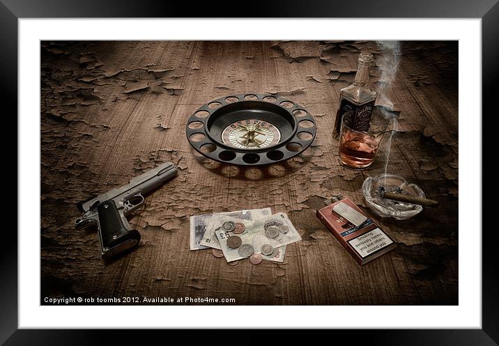 RUSSIAN ROULETTE Framed Mounted Print by Rob Toombs