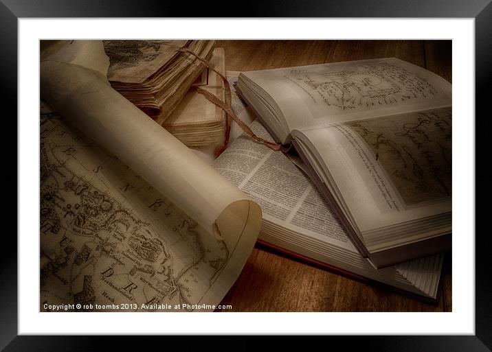 BOOKS OF KNOWLEDGE Framed Mounted Print by Rob Toombs