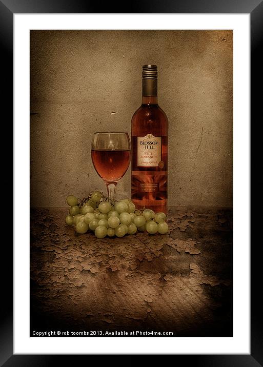 GOOD WINE Framed Mounted Print by Rob Toombs