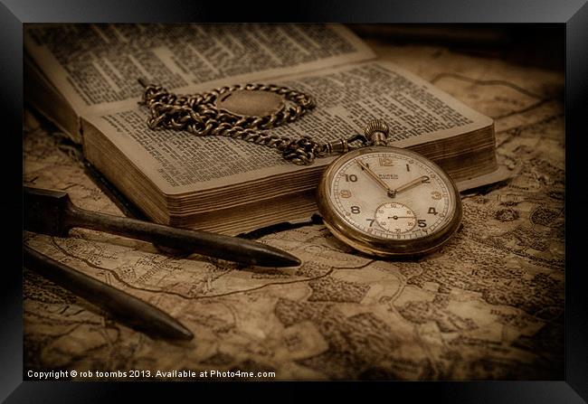 TIME TRAVEL Framed Print by Rob Toombs