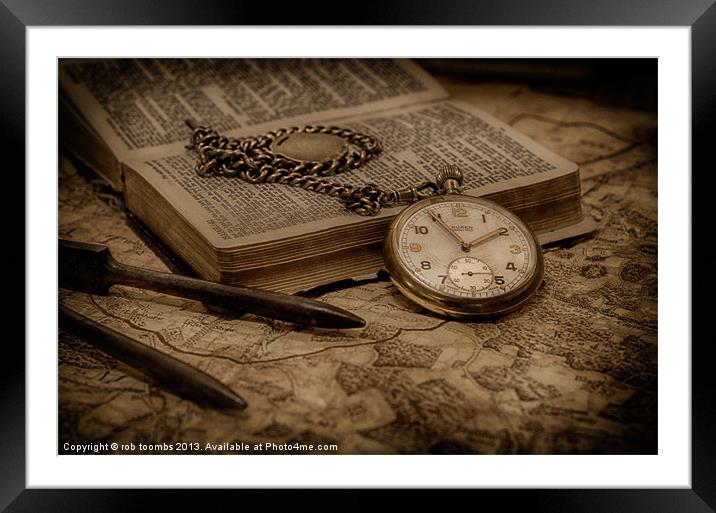 TIME TRAVEL Framed Mounted Print by Rob Toombs