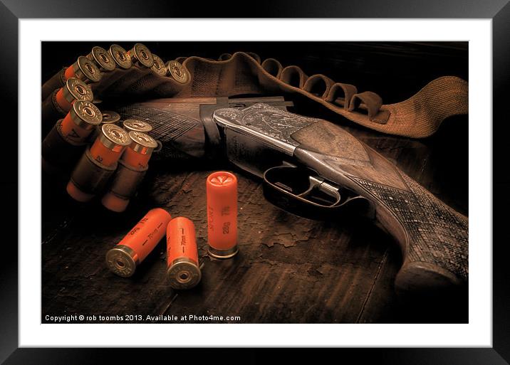 TWIN BARREL AND BRASS Framed Mounted Print by Rob Toombs