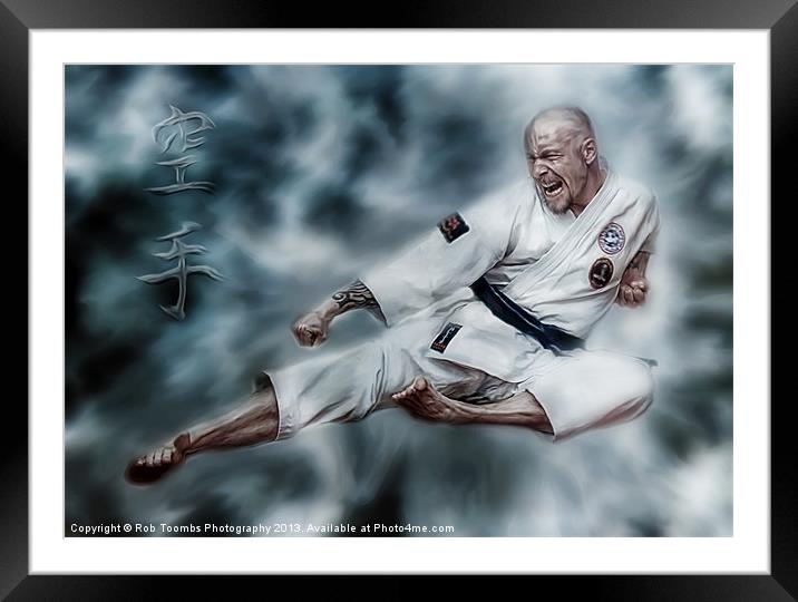 THE SPIRIT OF KARATE Framed Mounted Print by Rob Toombs