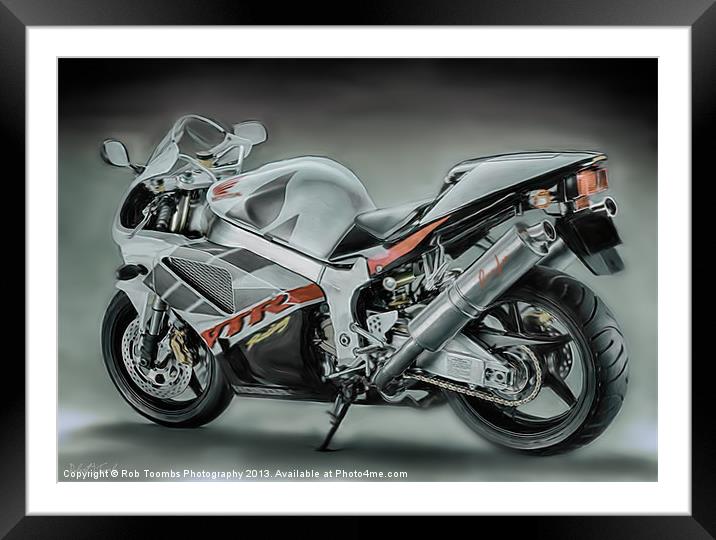 HONDA VTR Framed Mounted Print by Rob Toombs