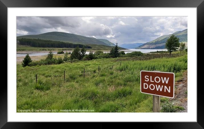 Slow Down (Loch Ericht) Framed Mounted Print by Lee Osborne